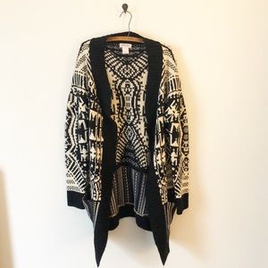 Freeway Aztec Western Geometric Print Cardigan